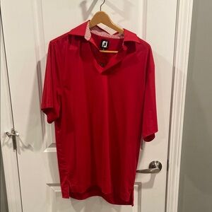 Men's Foot Joy Red Polo Shirt